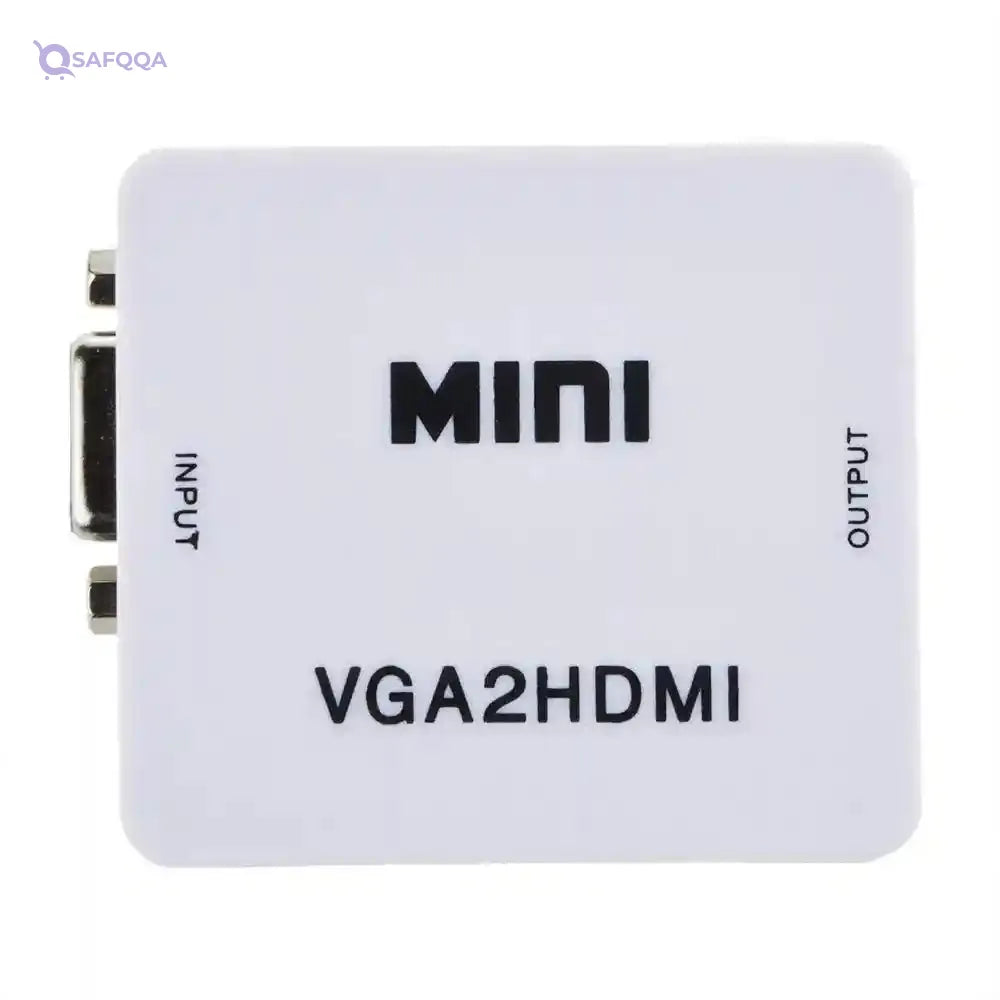 VGA to HDMI Adapter with Audio – Full HD 1080P Support - Safqqa
