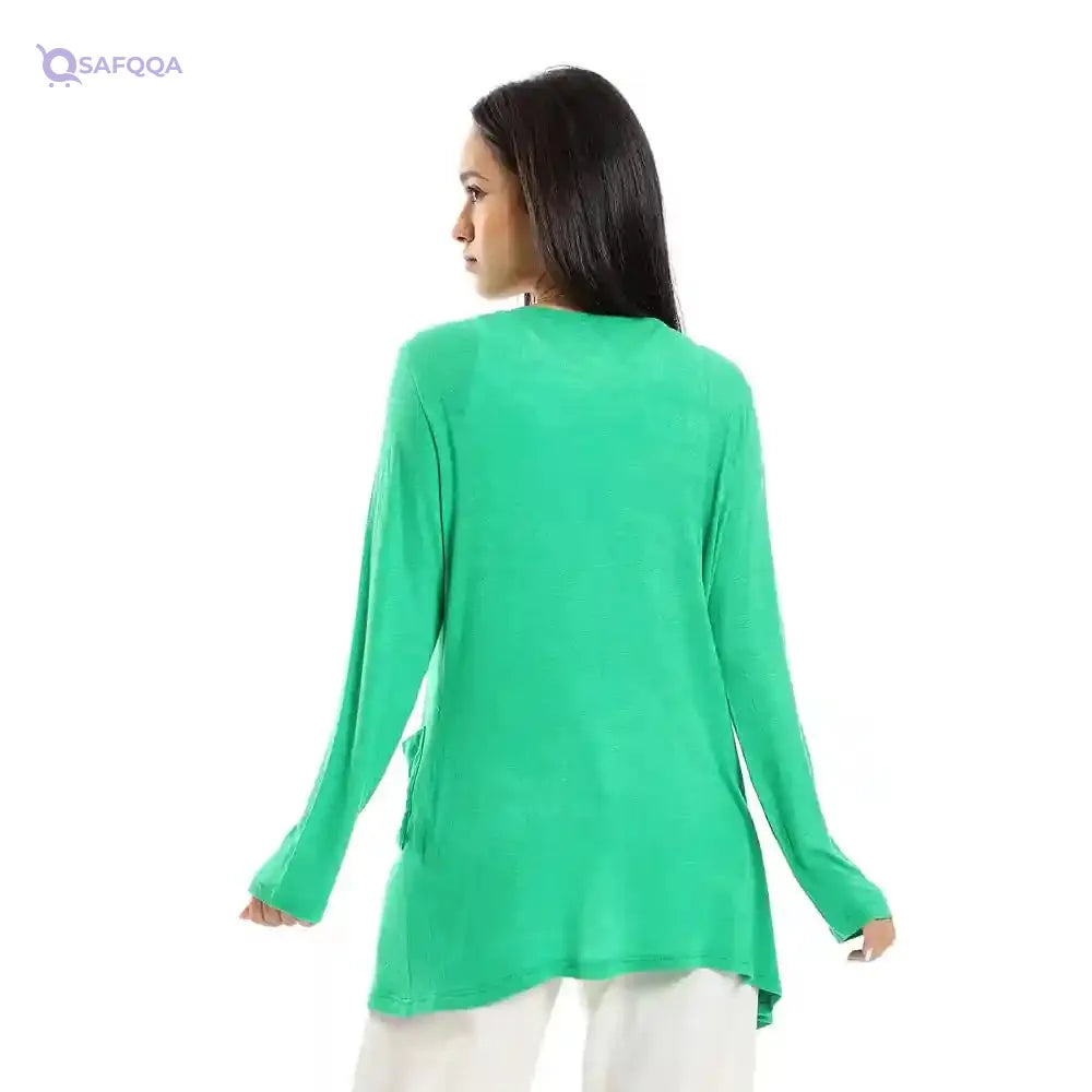 Jamila Women Side Pockets Short Cardigan SWEATER - Safqqa Egypt