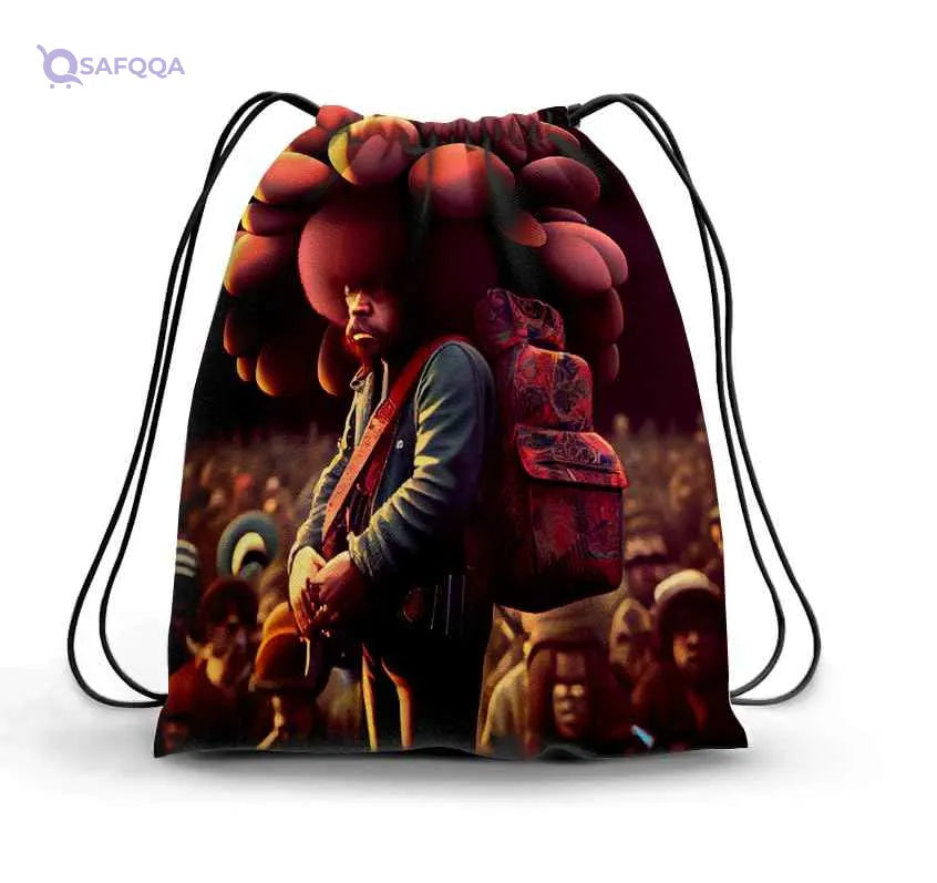 TAT DRAWSTRING BAG - 927, MultiColor, Large - Safqqa Egypt