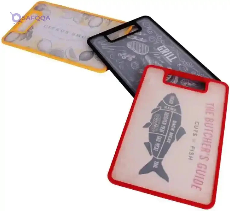 Herevin Decorated Cutting Board Set – 3 Pieces, 19.5 x 29.3 cm, with Handles - Safqqa