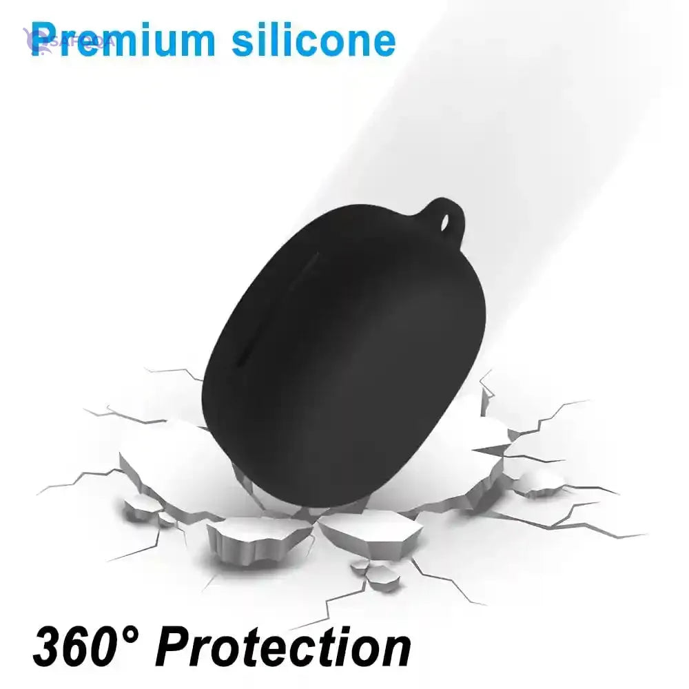 Geiomoo Silicone Carrying Case Compatible with Anker Soundcore Life P2 Mini, Portable Scratch Shock Resistant Cover with Carabiner (Black) - Safqqa