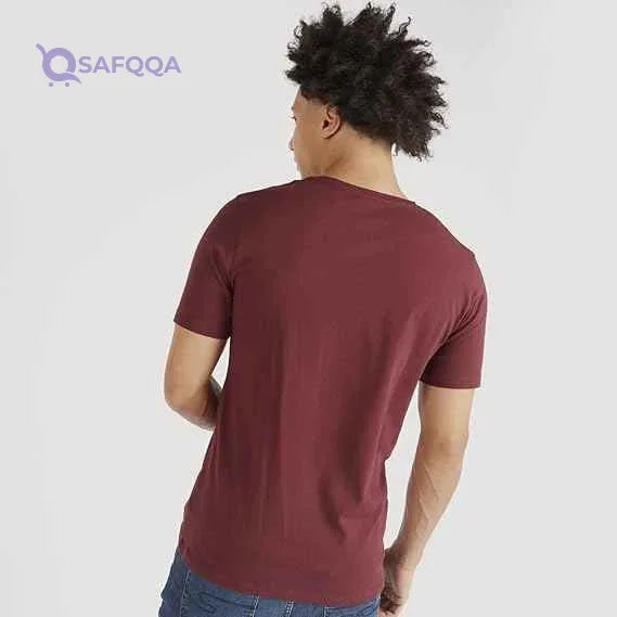 Splash Mens Vneck Solid T-Shirt - Safqqa Egypt