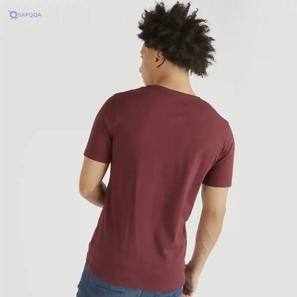 Splash Mens Vneck Solid T-Shirt - Safqqa Egypt