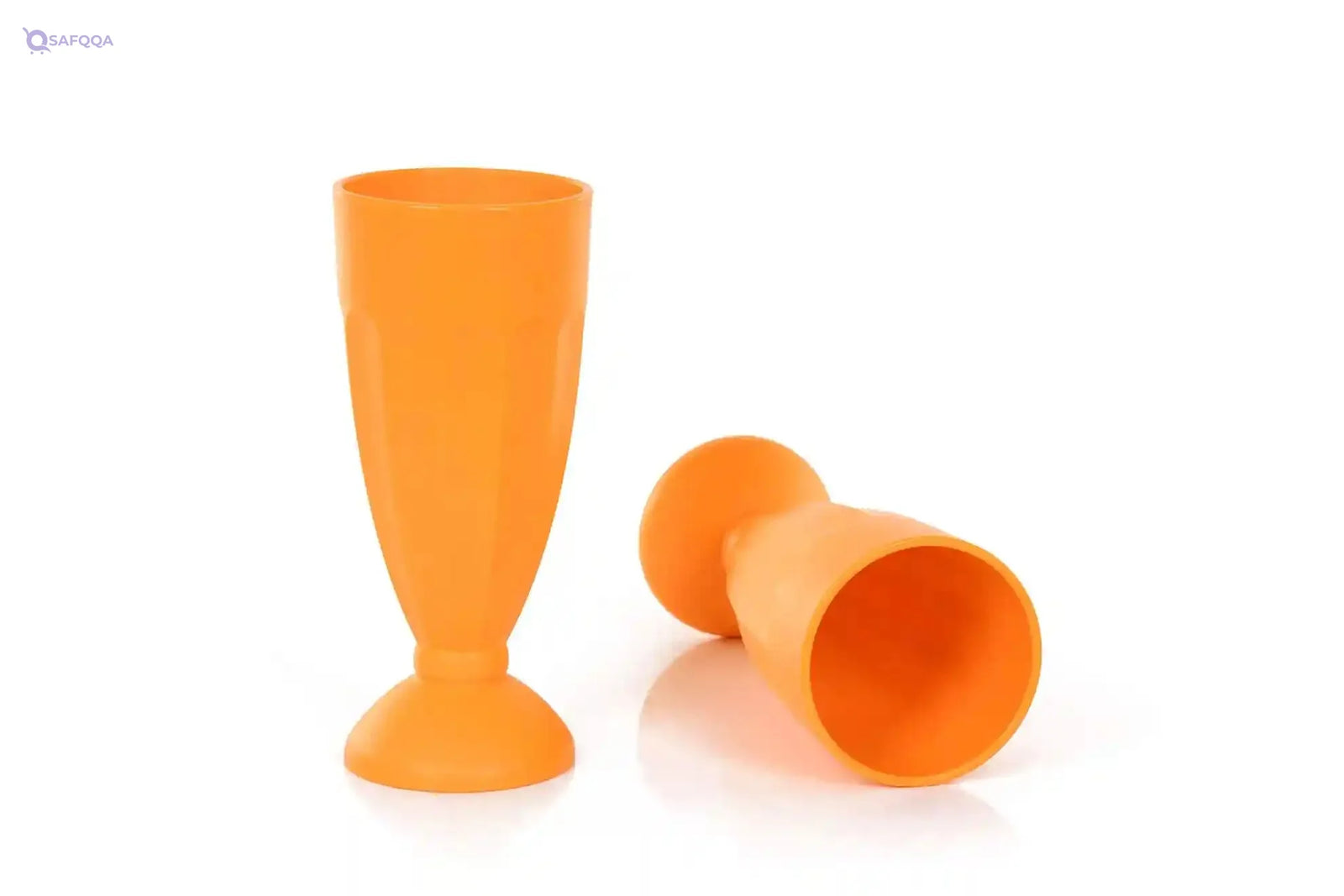 Mintra Home Unbreakable Cups and Tumblers 4pk (Bold Collection) (Saffron, Ice Cream Float Cup - 440ml (14oz)) - Safqqa
