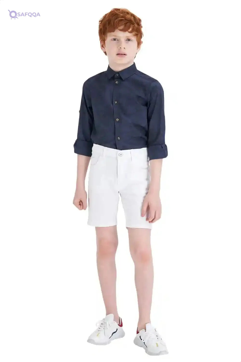 DeFacto Flower Pattern Roll-Up Long Sleeves Cotton Shirt for Boy - Safqqa Egypt