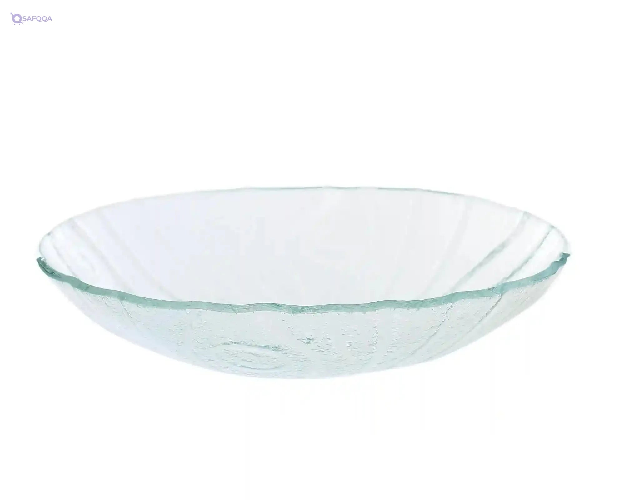 Rosa Trunky Bowl Glass, 22 cm - Safqqa