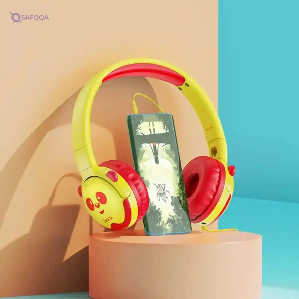 Hoco W31 Wired Kids Headphones – 85dB Volume Limit, 3.5mm Jack, 1.2m Cable – Comfortable Fit – - Safqqa Egypt