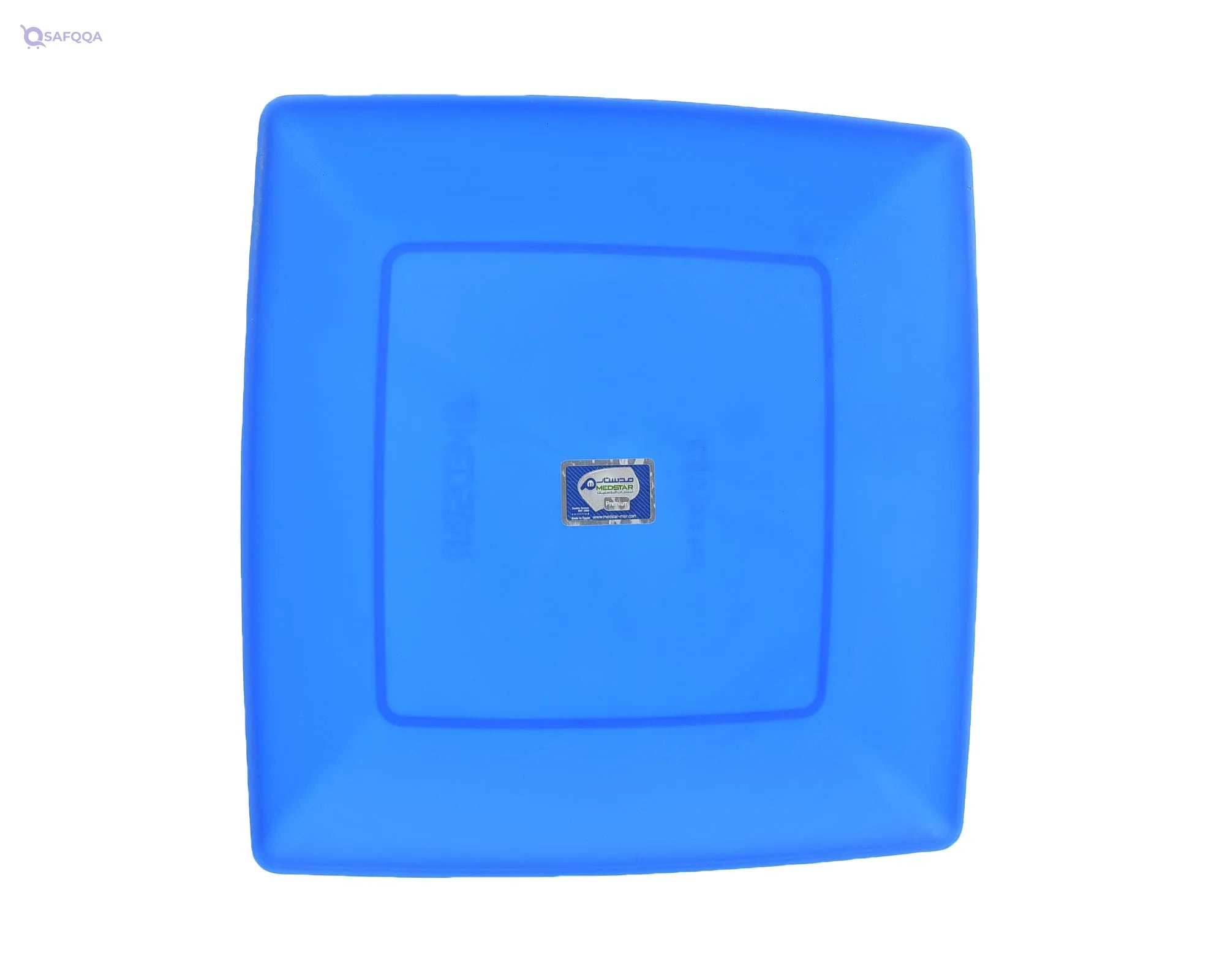 Medstar Square Plastic Dinner Plate ,Blue - Safqqa