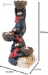 Boston International Sculpted 3-Light Tealight Holder, Black Bear Party - Safqqa