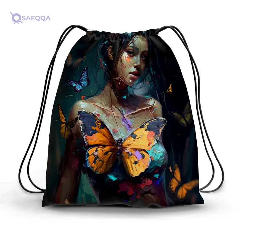 TAT DRAWSTRING BAG - 651, MultiColor, Large - Safqqa