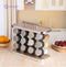Flamer Spice Rack Organizer – 12 Empty Jars, Stainless Steel, Imitation Wood - Safqqa