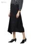 Textured Midi Asymmertic Formal Skirt with Zip Closure - Safqqa Egypt