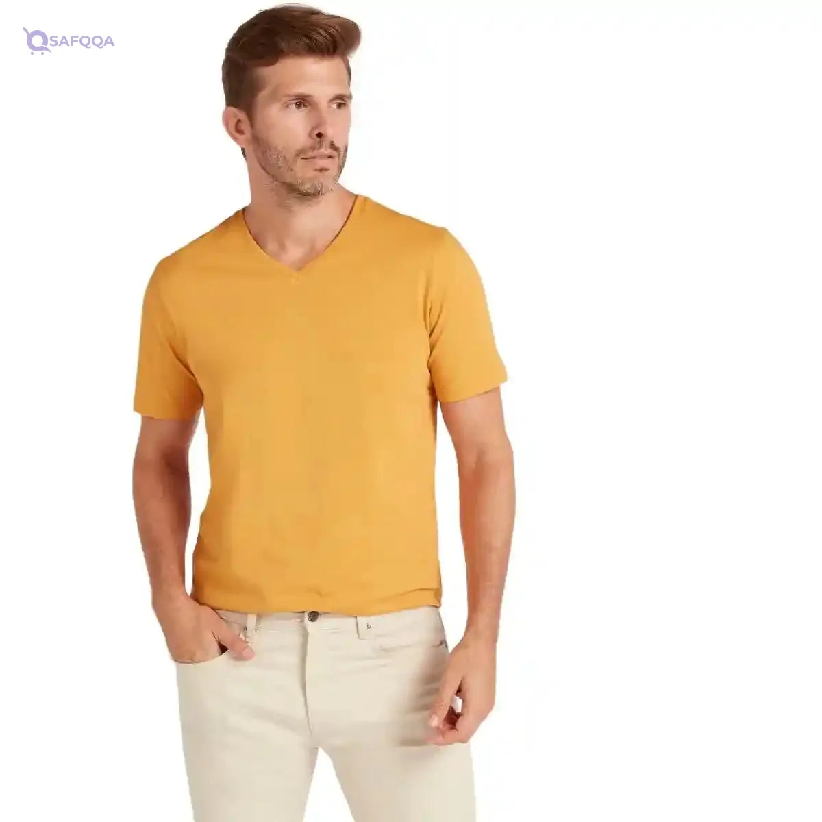 Splash mens 6204740 M H SL V NK T-Shirt (pack of 1) - Safqqa Egypt