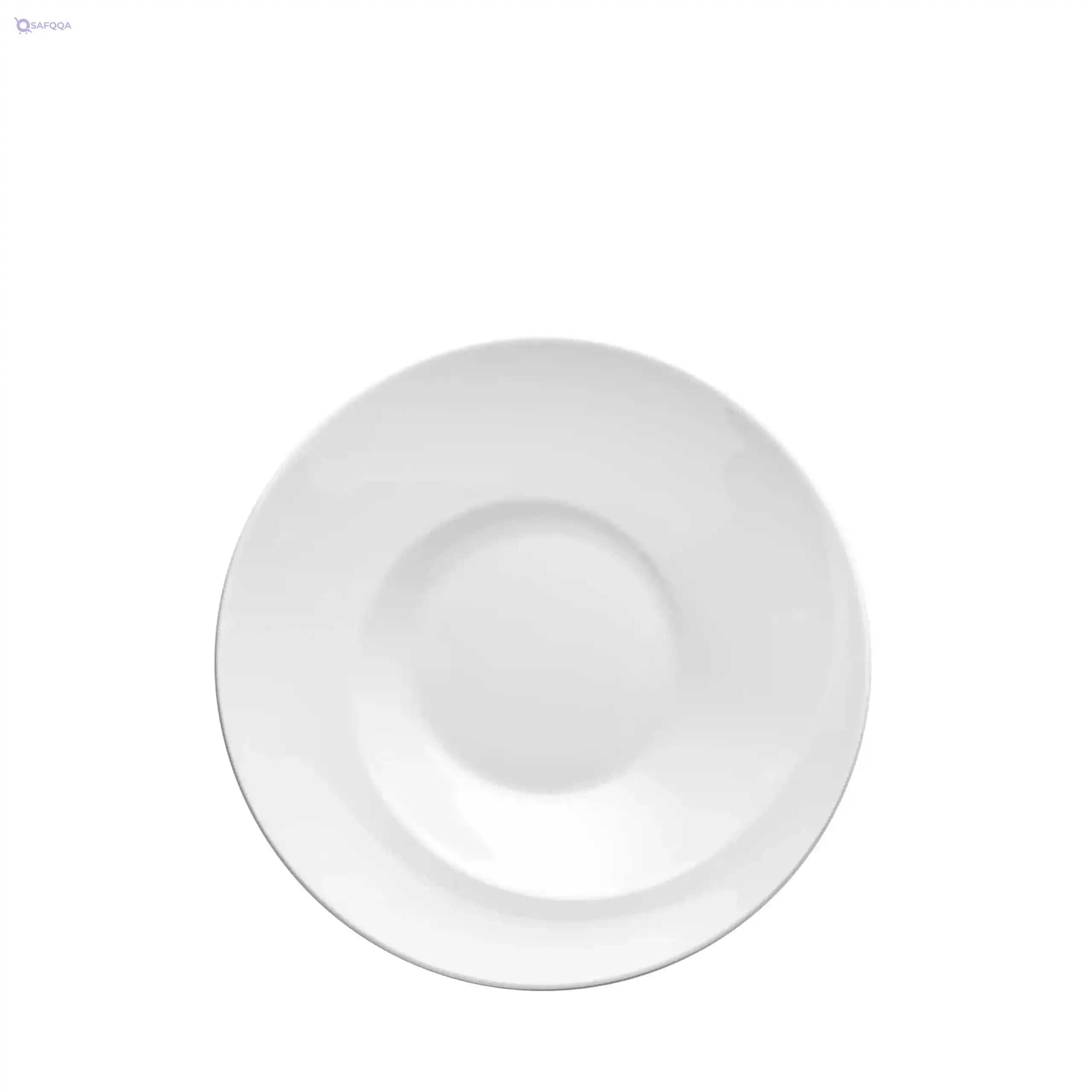 Fathy Mahmoud White porcelain pasta plate 26 cm - Safqqa