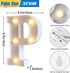 LED Marquee Letter Light  (P) Warm White Decorative Alphabet Lamp - Safqqa