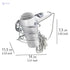 WENKO Turbo-Loc® Hair Dryer Holder, Steel, Cosmetic Styling Tool Organizer for Bathroom, Home Bedroom Accessory, 14 x 7.5 x 11.5 cm, - Safqqa Egypt