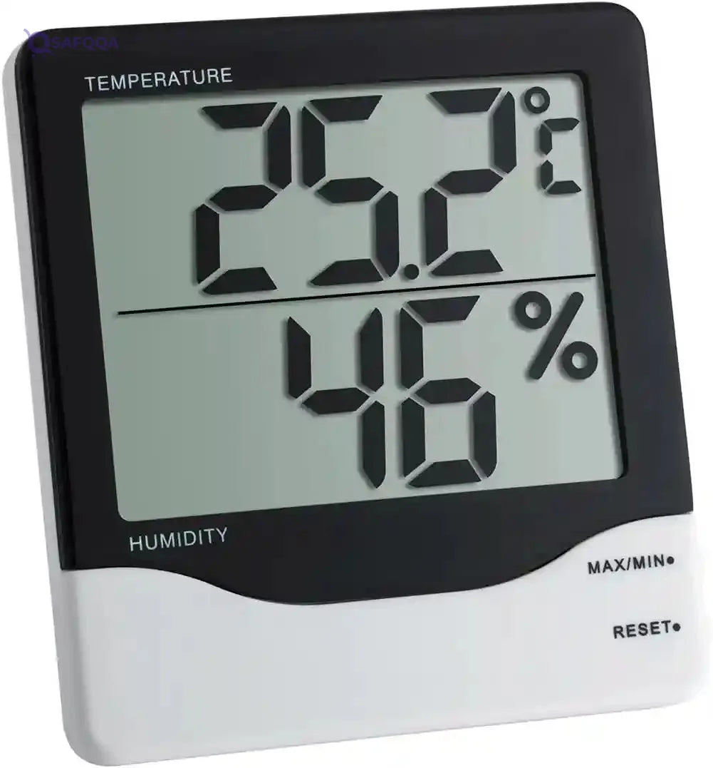TFA Dostmann digital thermometer, large display, indoor temperature, humidity, healthy indoor climate, L 102 x W 21 (50) x H 110 mm - Safqqa Egypt