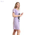 Kady Printed Hand Lightweight Short Sleepshirt for Women, Purple, 2XL - Safqqa Egypt