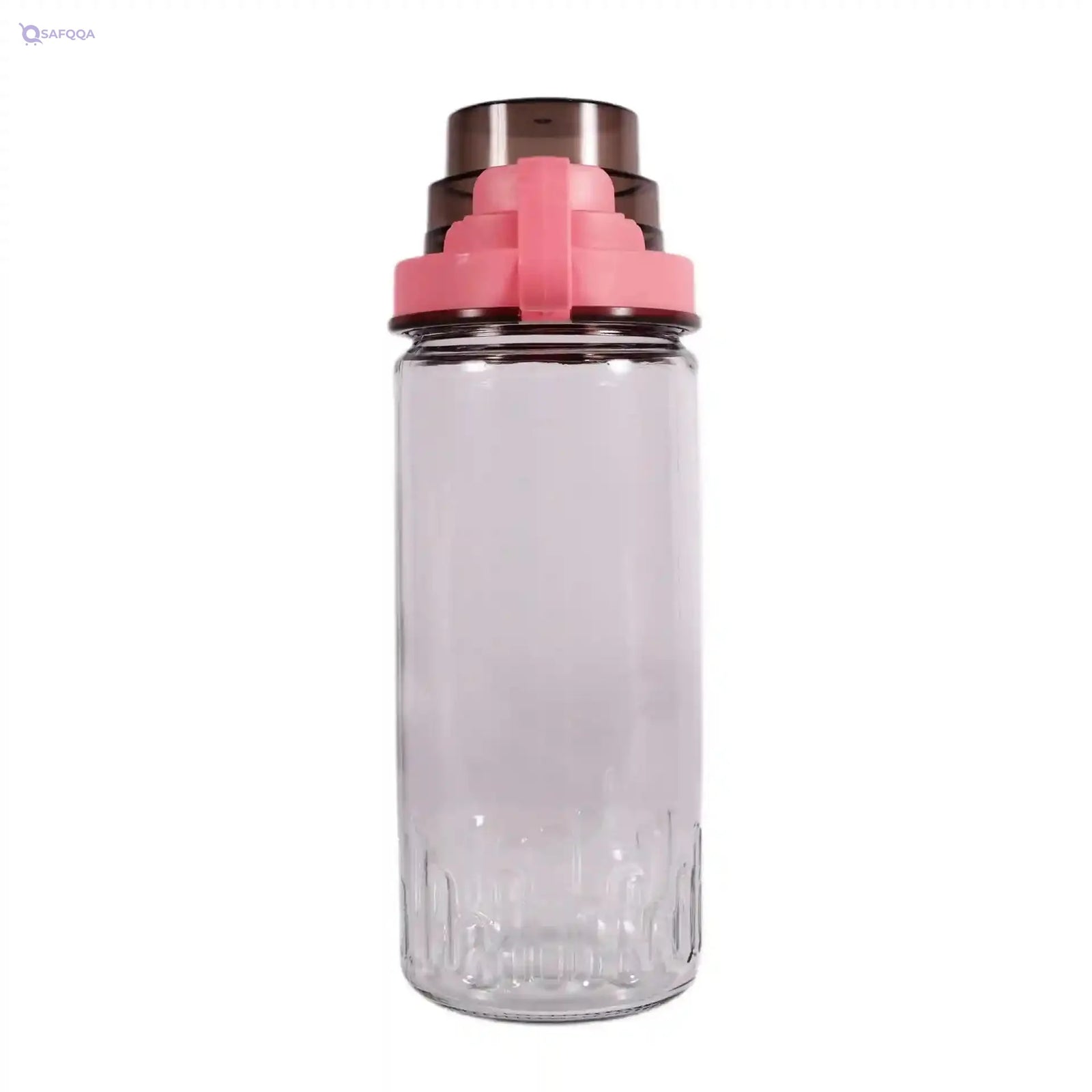 Herevin Measure Cup Canister - 1.46L Capacity, Salmon, Transparent Lid, Measurement Markings, Made in Turkey (Kitchen, Baking, Meal Prep) - Safqqa Egypt