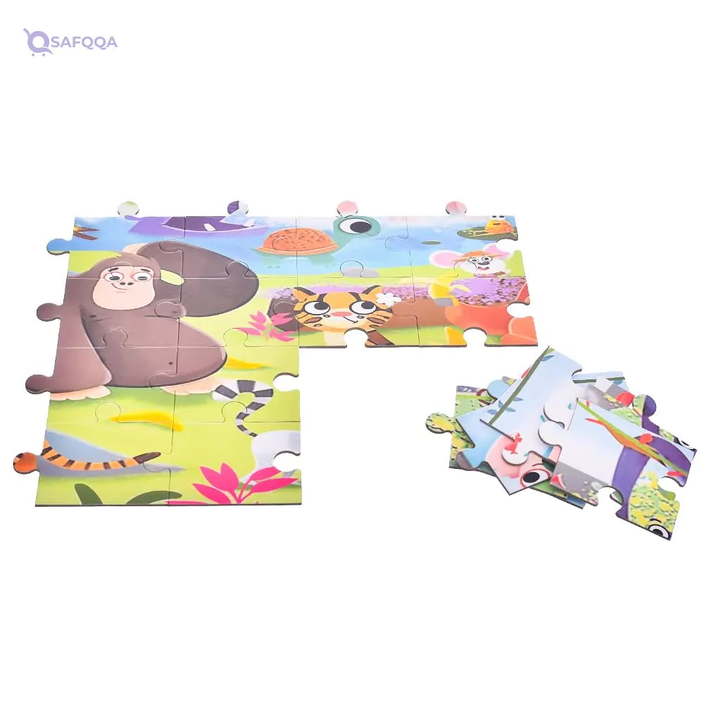 Generic Plastic Puzzle Game  For Children , 56 Pieces ,Made from safe, non-toxic plastic - Safqqa