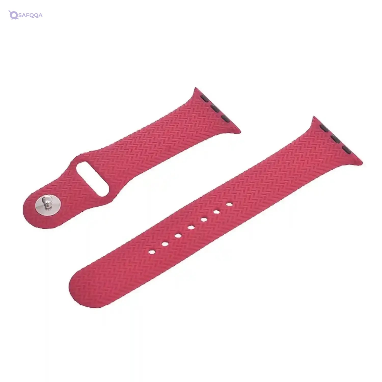 Generic Silicone Adjustable And Expandable Watch Strap With Zigzag Design For Unisex Compatible With Smart Watches 38/40/41MM - Safqqa