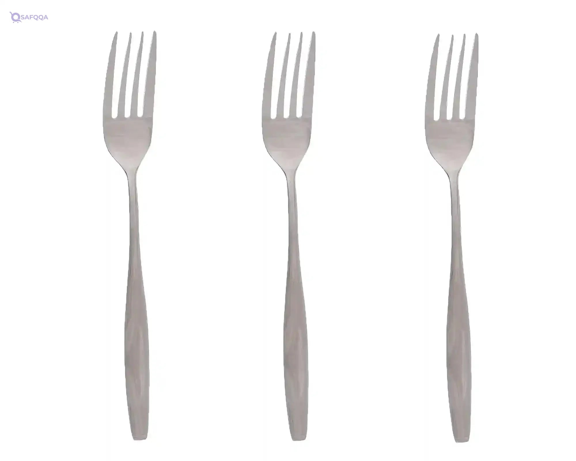 Zinnia Stainless Steel Classy/Mirror Table Forks 3-Piece Set Ergonomic design for comfortable handling - Safqqa