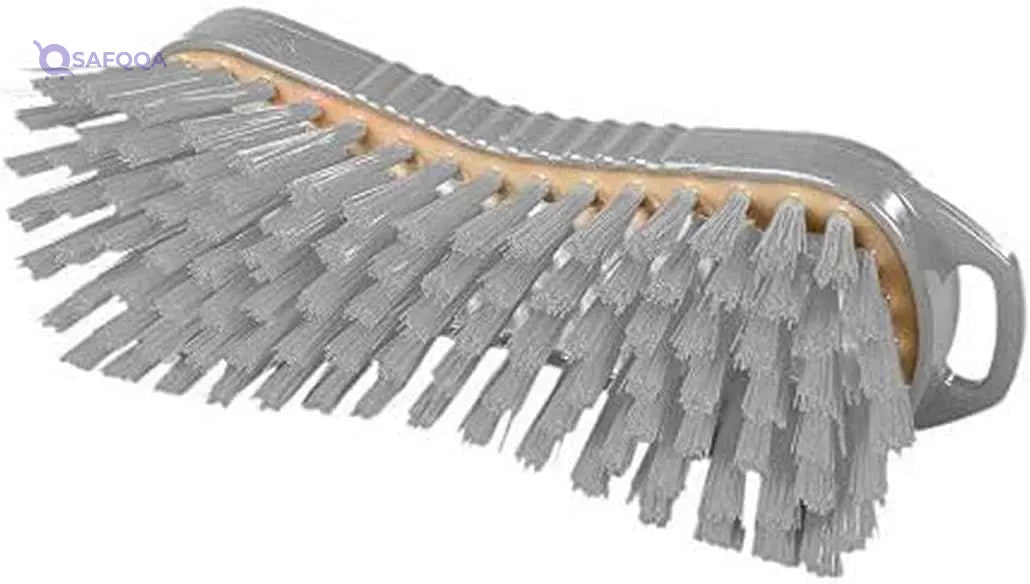 Maya Hand Scrub Brush Resin Set Stiff (210 x 70 mm) Gray 95063 - Safqqa Egypt