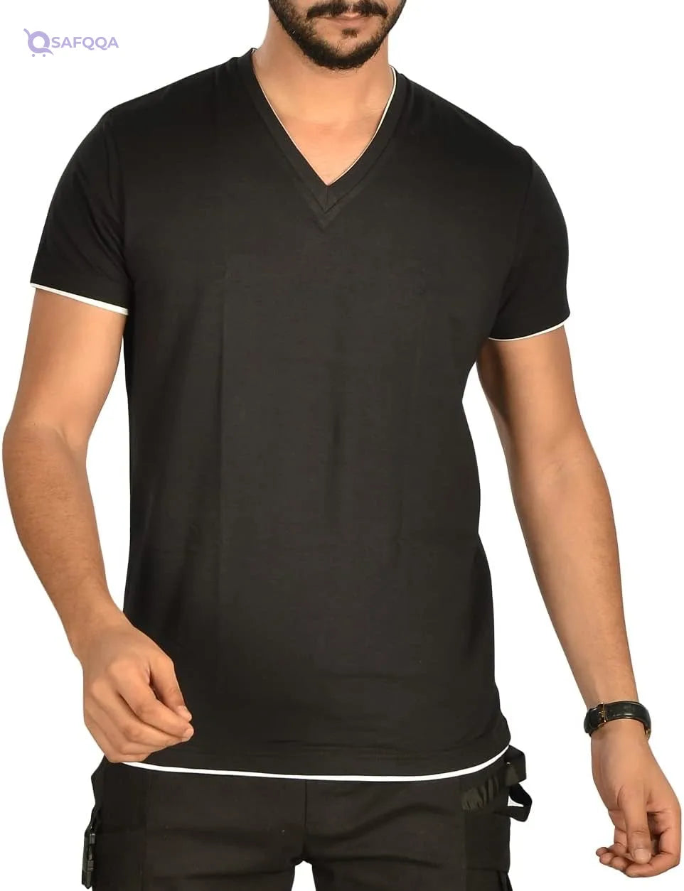 Hero Basic Men’s 3-Pack Double V Neck T-Shirts - Safqqa