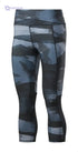 Reebok Patterned High-Waist Front Logo 3/4 Sport Tights for Women - Safqqa