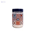 Herevin Mosaic Print Decorated Jar Set 3-Pieces, 425, 660 and 1000 ml Capacity, Blue - Safqqa