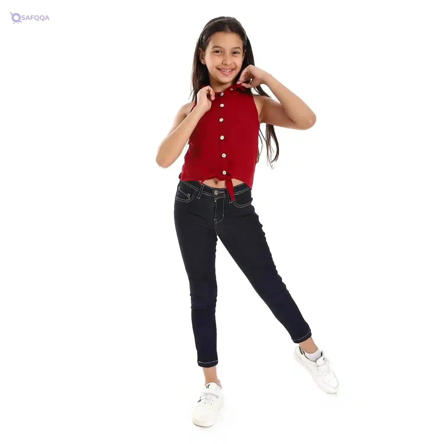 Andora Girls Tie-able Lace-35S23G30320 Blouse - Safqqa Egypt