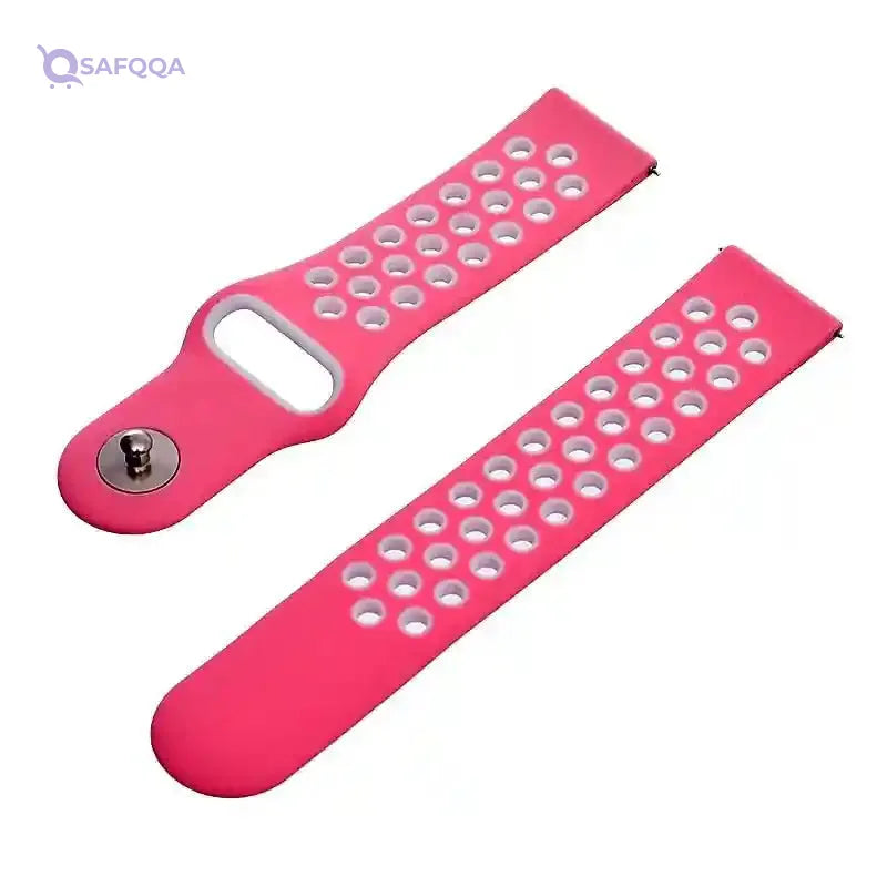 Generic Silicone Adjustable And Expandable Watch Strap With Holes Design For Unisex Compatible With Smart Watches 20 MM - Safqqa Egypt
