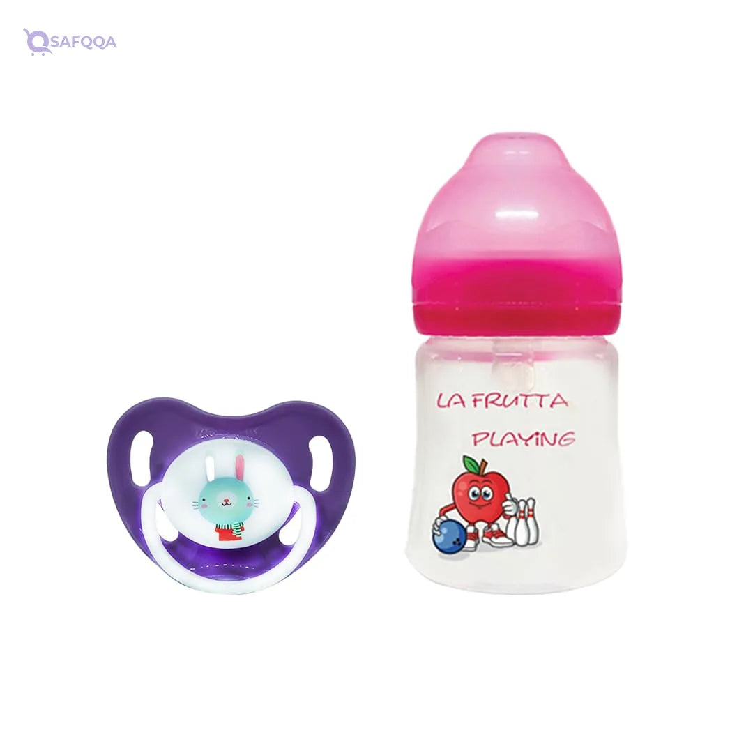 La frutta set (classic glass bottles 150ml & orthodontic pacifier 0-6) - Safqqa