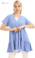 JAMILA Women Short Sleeves Tiered Deep V Neck Dress - Safqqa Egypt