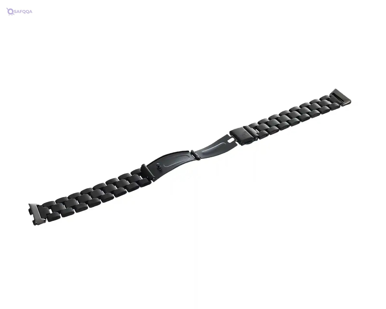 accessories shop Metal Watch Strap With Classic Design And Flexibility For Smart Watch Honor 8 mm - Black - Safqqa