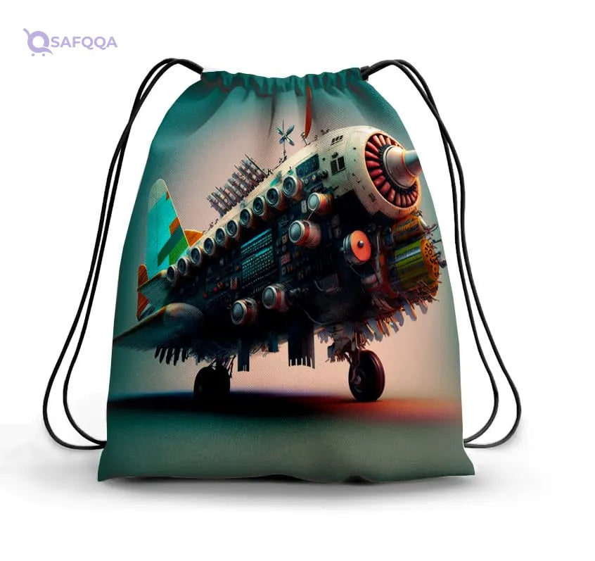 TAT DRAWSTRING BAG - 580, MultiColor, Large - Safqqa