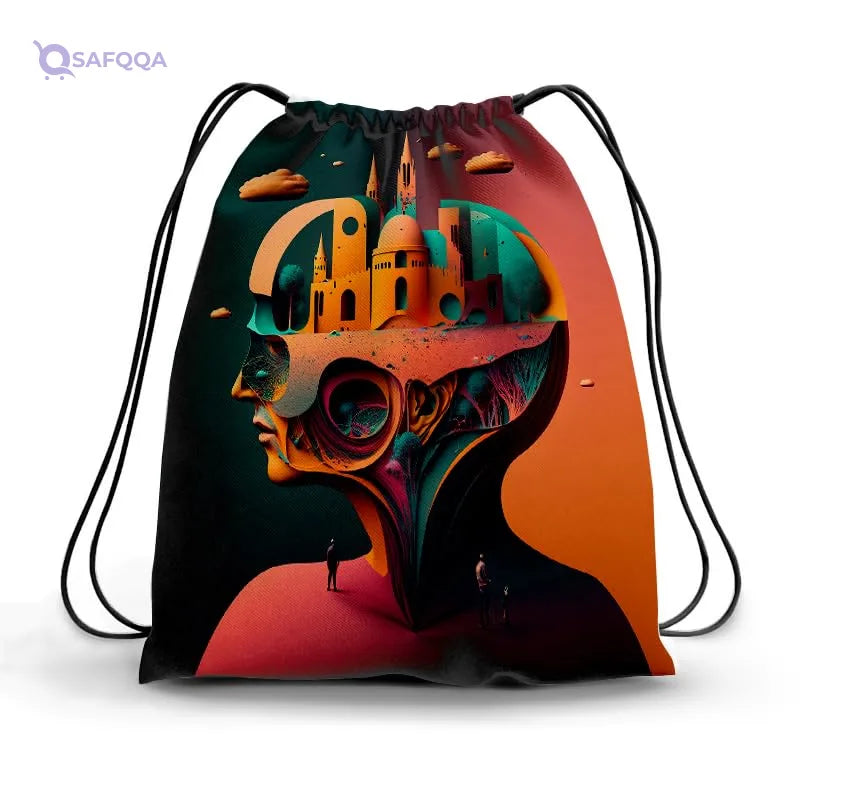 TAT DRAWSTRING BAG - 740, MultiColor, Large - Safqqa