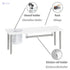 WENKO Blanco Kitchen Shelf with Roll and Utensil Holder, 55x21x18cm - Safqqa