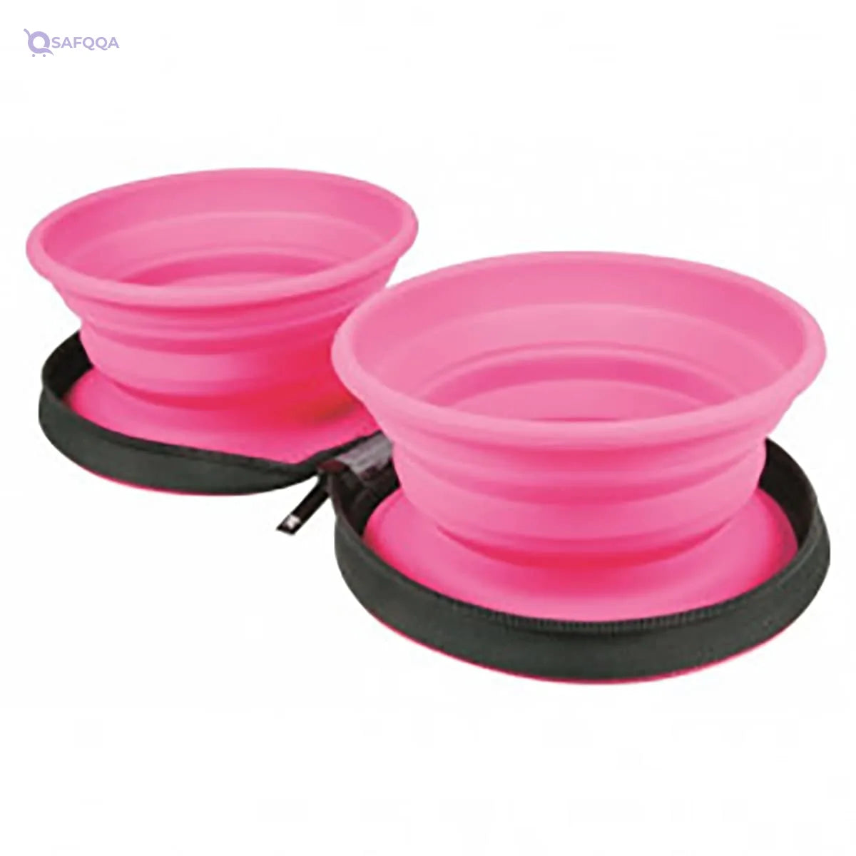 Travel Double Bowl for Dogs – Food & Water Feeder - Safqqa