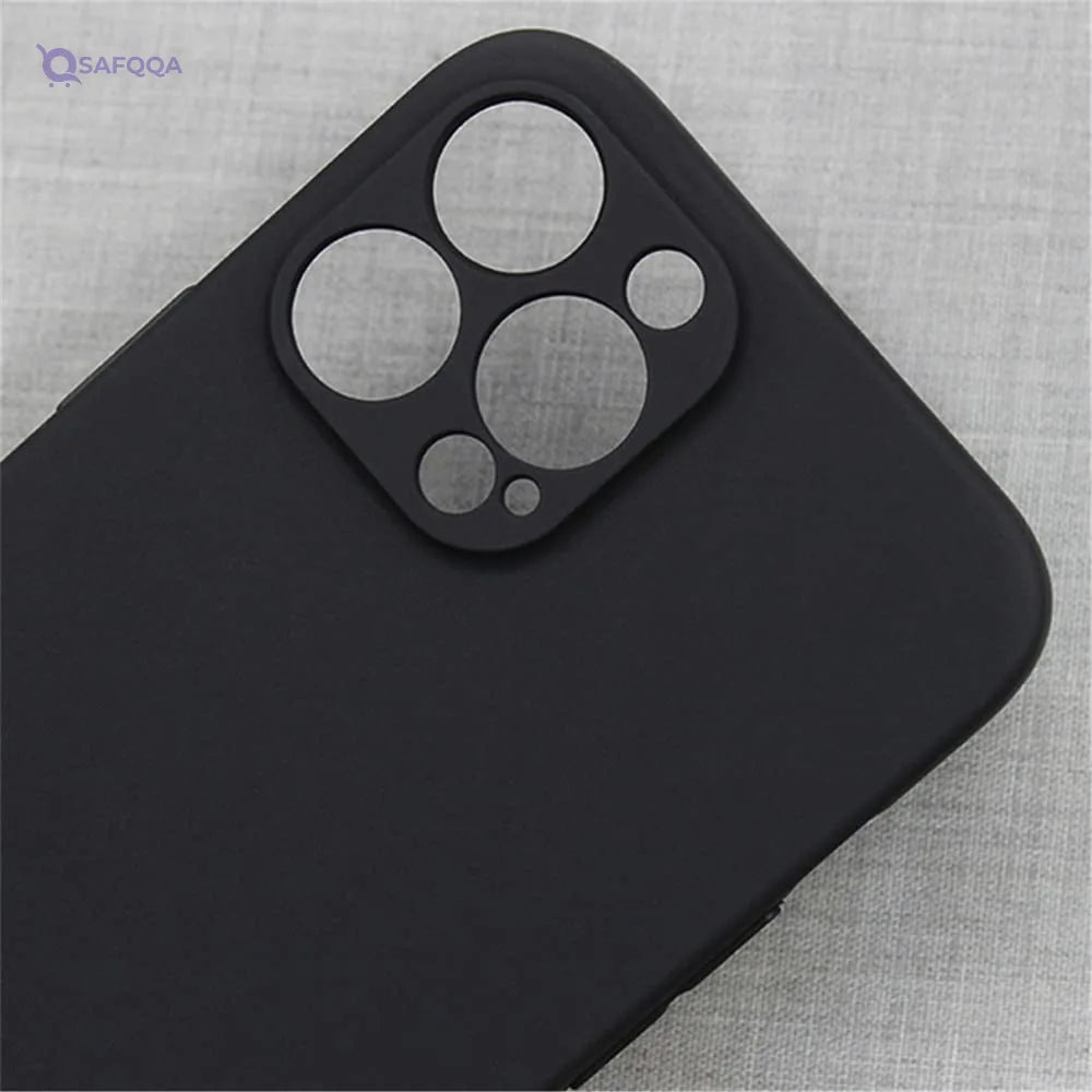 Case for iPhone 13 pro max, 6.7-Inch, Silky-Soft Touch, Full-Body Protective Case, Shockproof Cover with Microfiber Lining(Black) - Safqqa