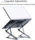 Boneruy Double-Layer Foldable Laptop Stand, Compatible with Laptops up to 17.3 inches - Silver - Safqqa