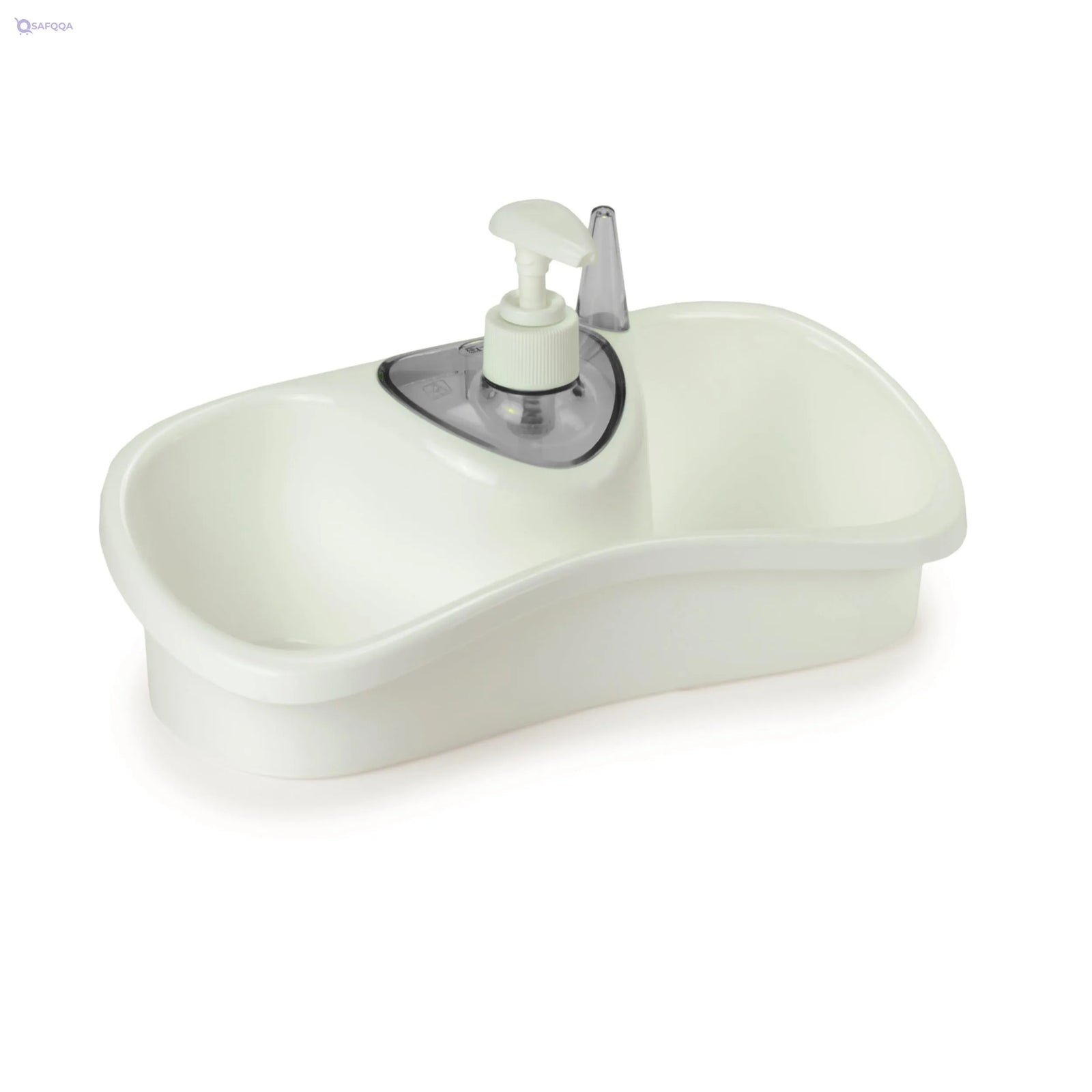 Snips Soap Storage Box for Sponges and Dispensers 26 x 11.5 x 14.5 cm -100% Recycled Plastic Made in Italy, White - Safqqa