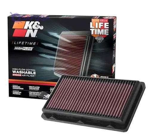 K&N Engine Air Filter: Reusable, Clean Every 75,000 Miles, Washable, Replacement Car Air Filter: Compatible with 2020-2022 HYUNDAI, KIA (Sonata, Santa Fe, Santa Cruz, Tucson, K5, Sorento) 33-5108 - Safqqa