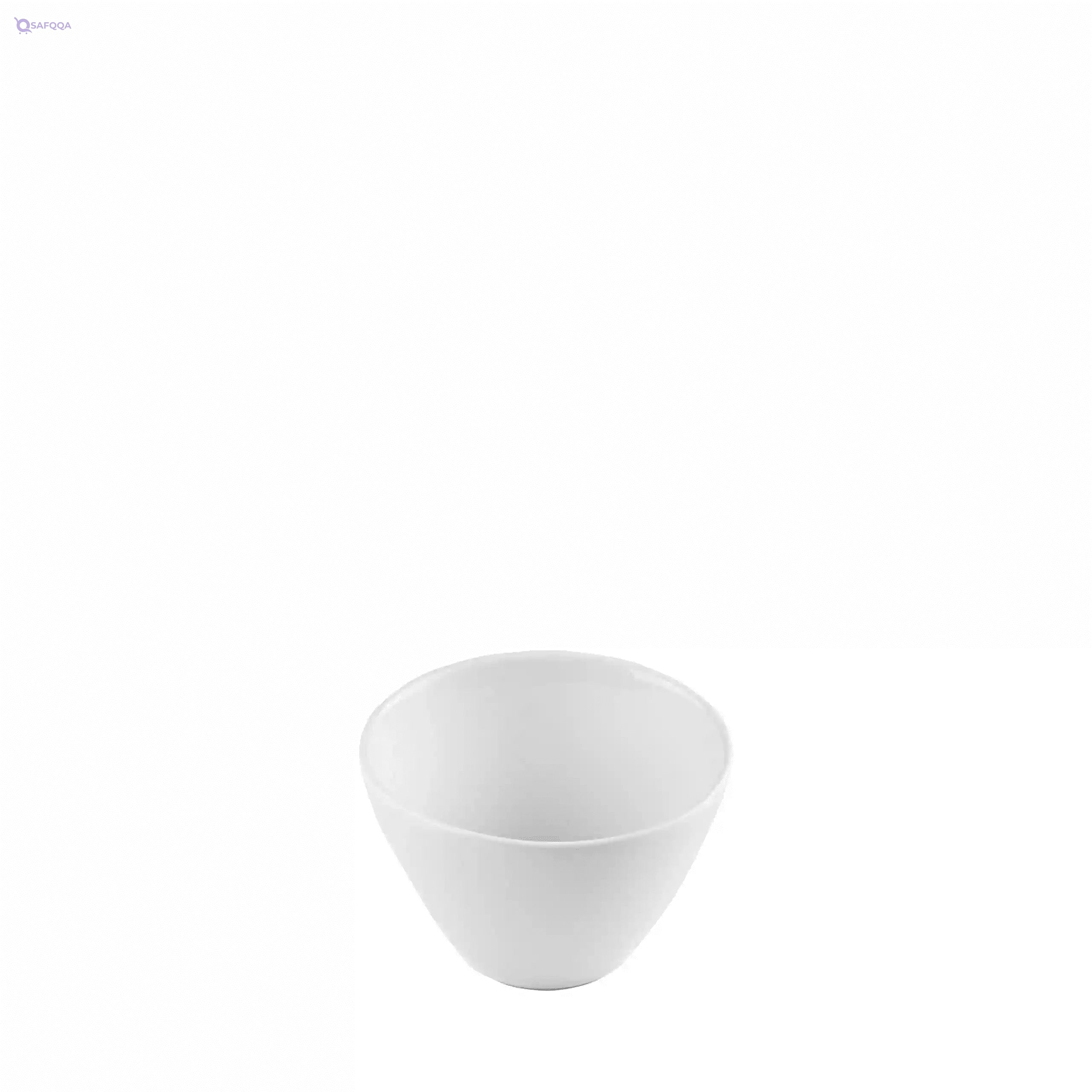 Fathy Mahmoud White porcelain ocean bowl 20.5x7.5 cm - Safqqa