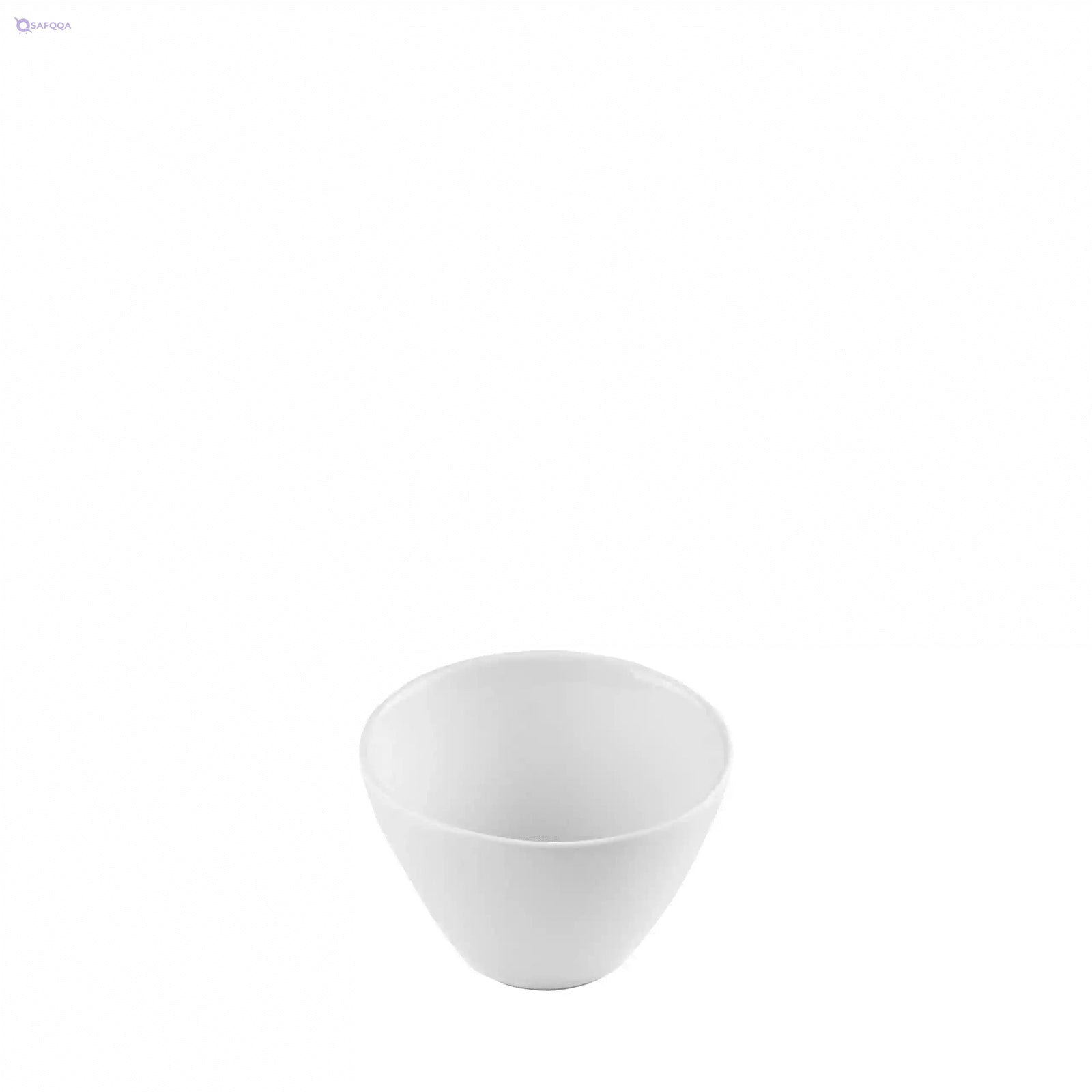 Fathy Mahmoud White porcelain ocean bowl 20.5x7.5 cm - Safqqa