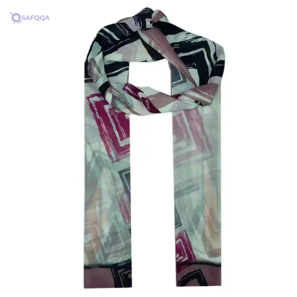 EL Modather Chiffon Crepe Scarf for women 195 * 70cm-Multicolor - Safqqa Egypt