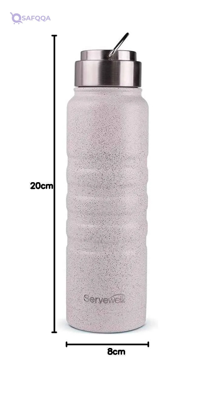 Servewell Twister Stainless Steel Bottle 725 ml – Solid Design - Safqqa