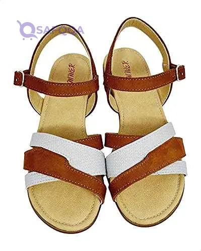 Summer Slingback Velcro Closure Flat Sandals for Girls - Safqqa Egypt