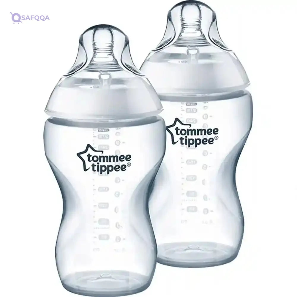 Tommee Tippee Natural Start Baby Bottles 340ml – 2-Pack Anti-Colic Feeding Bottles for Newborns & Infants – Soft Silicone Breast-Like Teat, Easy Latch, Milk Bottle for Babies – BPA-Free - Safqqa