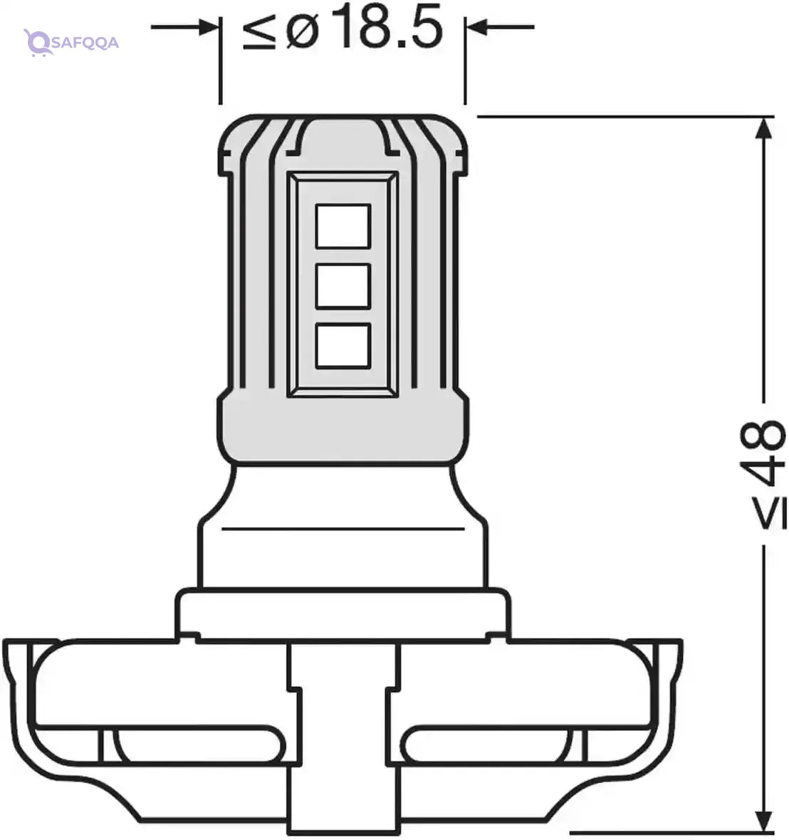OSRAM LEDriving SL, ≜ PS19W, Signal lights, White 6000K, LED Retrofit, off-road use only, Carton folding box (1 lamp) - Safqqa